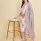 Designer Stylish White Cotton Stitched Suit With Dupatta - Tanisha | Swadesiicart