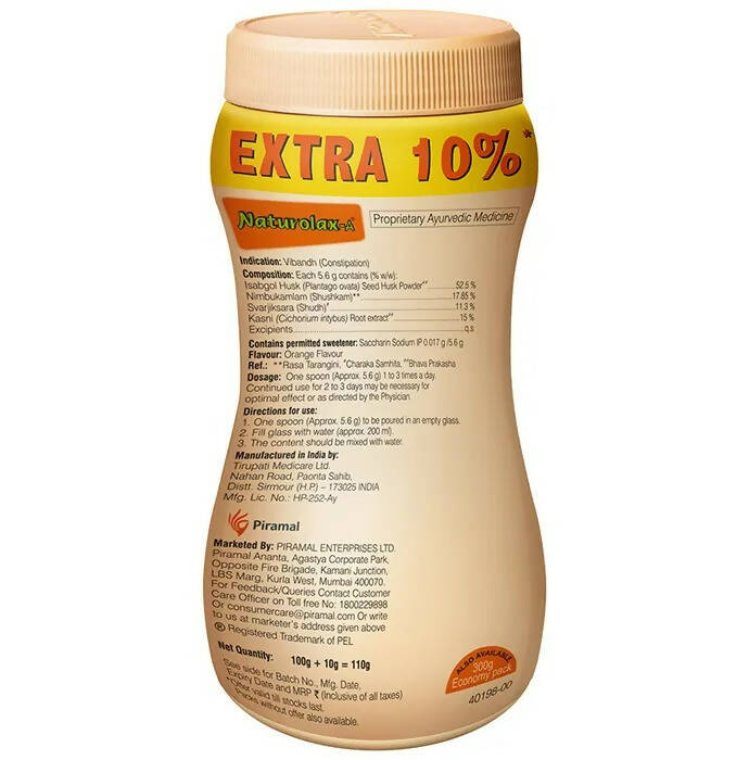 Piramal Naturolax -A Powder Tasty Orange - Swadesiicart