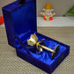 Craftvatika Gold Tone Brass Lotus Shape Pillar Diya Oil Lamp | Swadesiicart