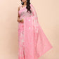 Shree Shyam Fashion Linen Cotton Light Pink Saree