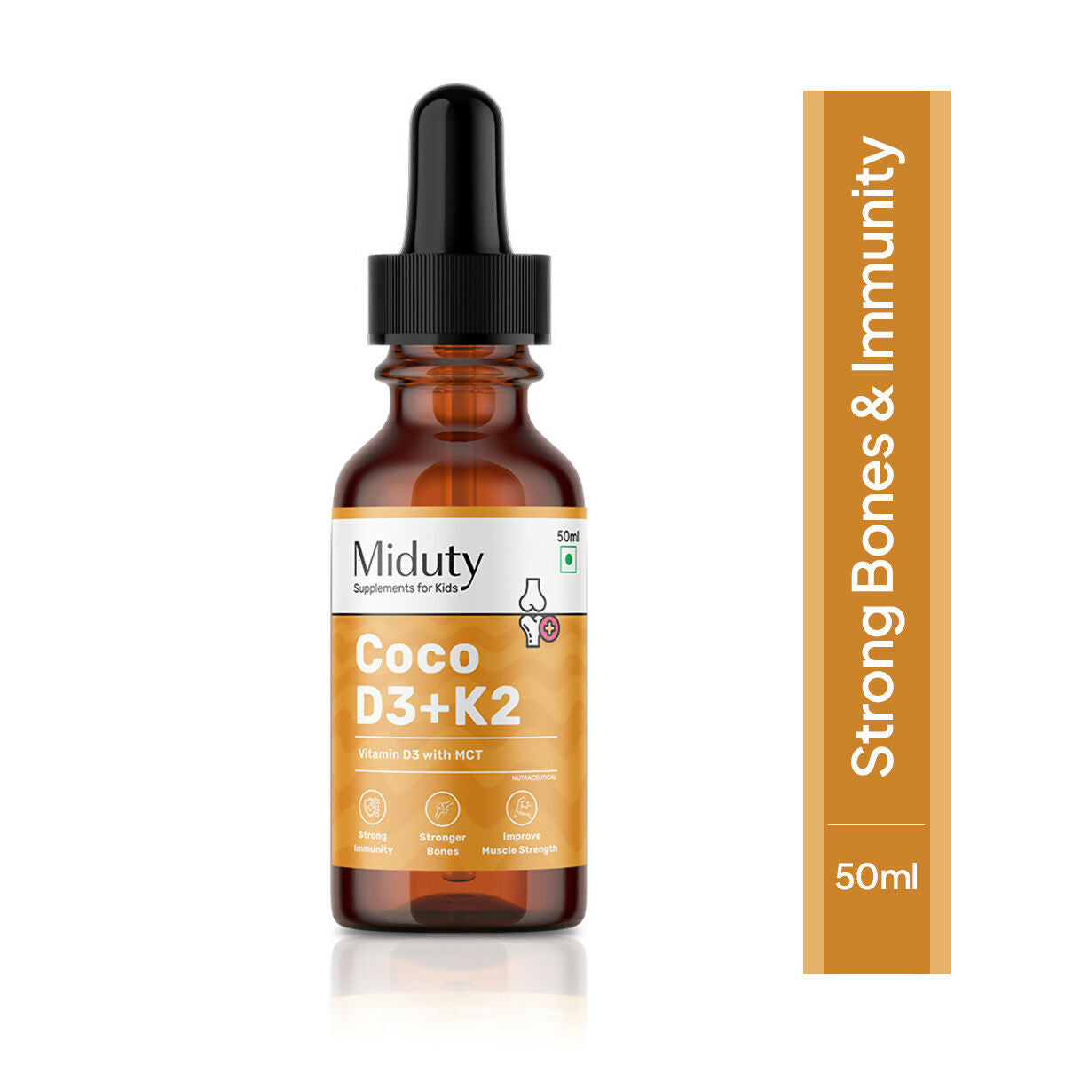 Miduty by Palak Notes Coco D3+K2 Drops For Kids & Babies - Swadesiicart