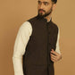 Even Apparels Pure Wool Nehru Jacket - Brown | Swadesiicart