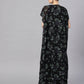 Ahalyaa Black Georgette Crepe Printed Top Palazzo Set With Jacket | Swadesiicart
