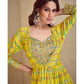 Anaita Yellow Real Chinon Stitched 3 Piece Suit with Printed & Embroidery hand work