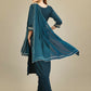 Jyoti Fashion Women's Morpich Silk Blend Embroidery & Sequence work Kurta with Trouser & Dupatta | Swadesiicart