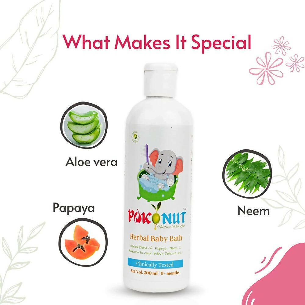 Pokonut Herbal Baby Body Bath - Swadesiicart