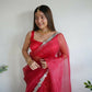 Vamsee Vanshika Red Organza Saree - Swadesiicart