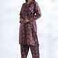 Breathables Wine Butta Print Cotton Kurta & Pants Set