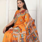 Shree Shyam Fashion Silk Blend Orange Saree