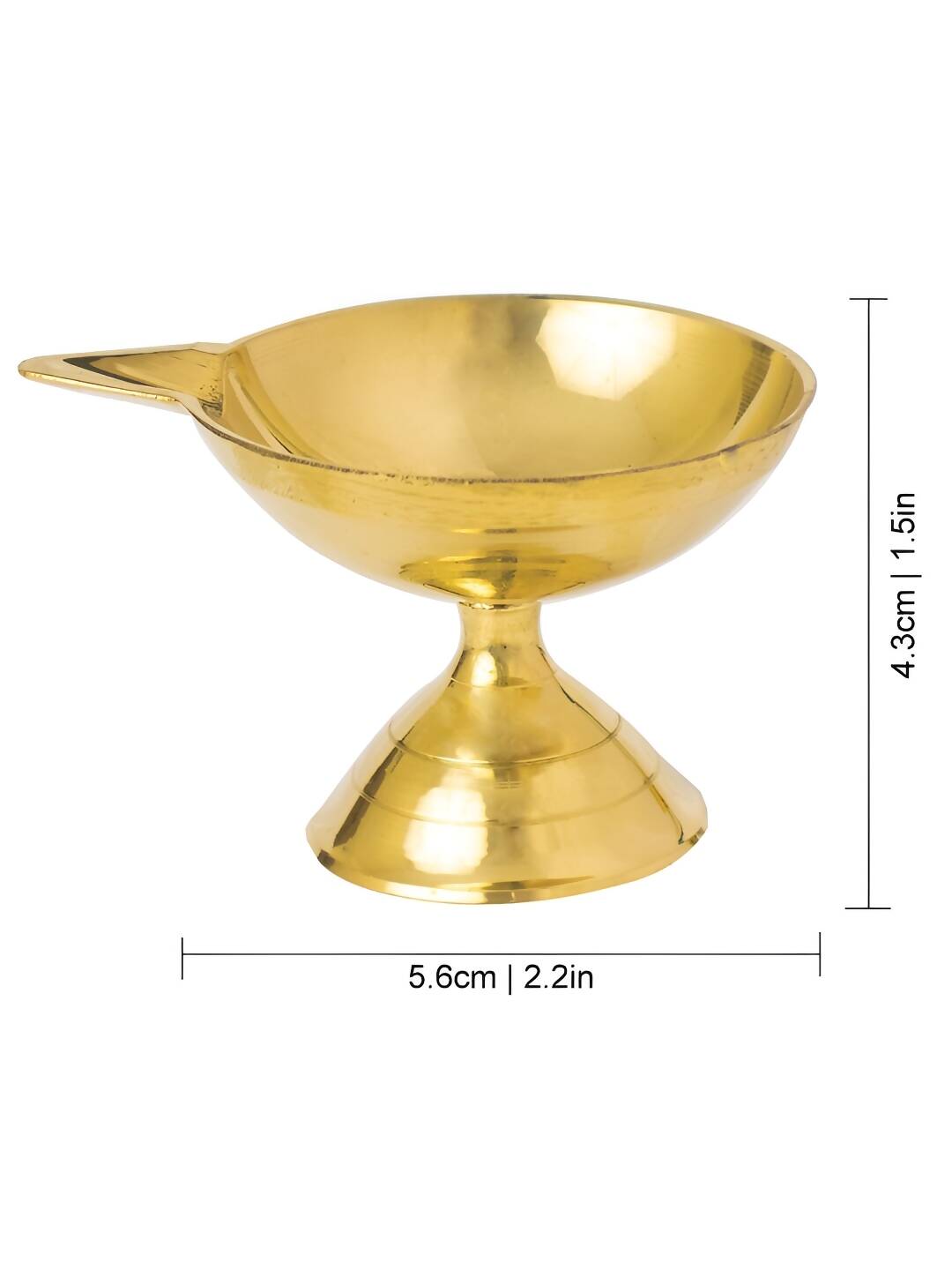 Spillbox Gold Toned SSDA Small Diya Pooja Essentials | Swadesiicart