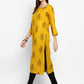NOZ2TOZ Women's Yellow Color Rayon Straight Kurta Only - Swadesiicart