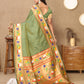 Lorenvalley Fashion Olive Soft Paithani Silk Woven Design Rich Zari Meenakari Weaving Saree - Swadesiicart
