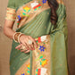 Lorenvalley Fashion Olive Soft Paithani Silk Woven Design Rich Zari Meenakari Weaving Saree - Swadesiicart