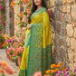 Anaita Olive Pochampally Printed Saree With Blouse