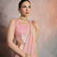 Vishnu Weaves Women's Pink Tissue Linen Zari Woven Saree with Blouse - Swadesiicart
