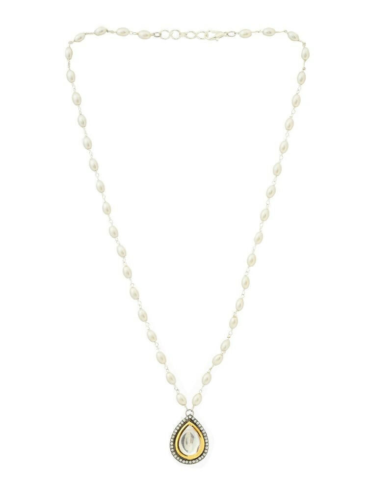 Beaded Kundan Necklace - Ruby Raang