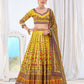 Wedding Designer Yellow Chinon Lehengha Choli - Anbazaar | Swadesiicart