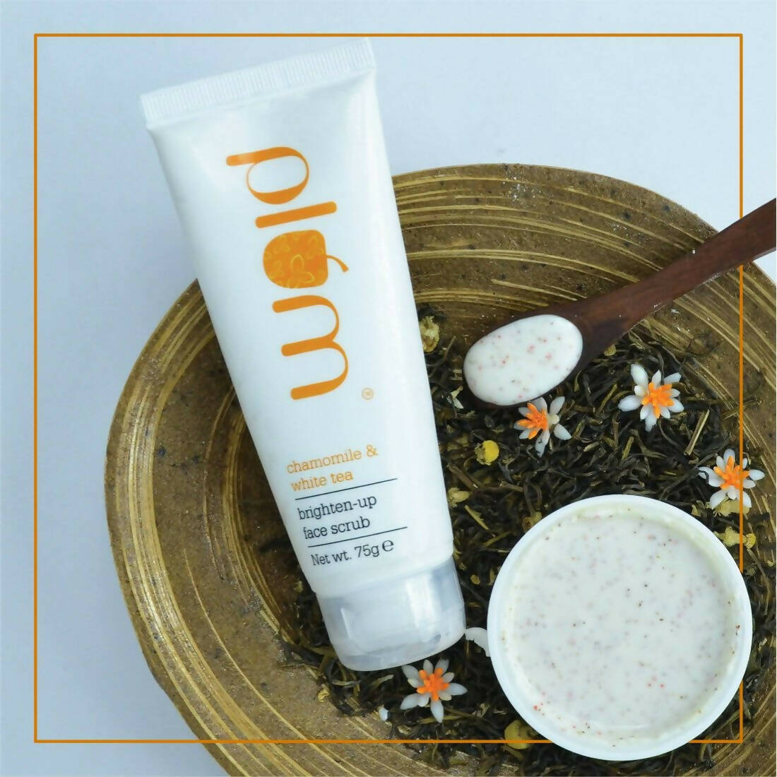 Plum Chamomile & White Tea Brighten-Up Face Scrub - Swadesiicart
