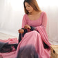 Lorenvalley Women Pure Soft Faux Georgette Colorful Padding Anarkali Kurta Pant With Dupatta Set - Onionpink - Swadesiicart