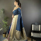 Joban Fashion Navy Blue Small Butti Banarasi Silk Sarees | Swadesiicart