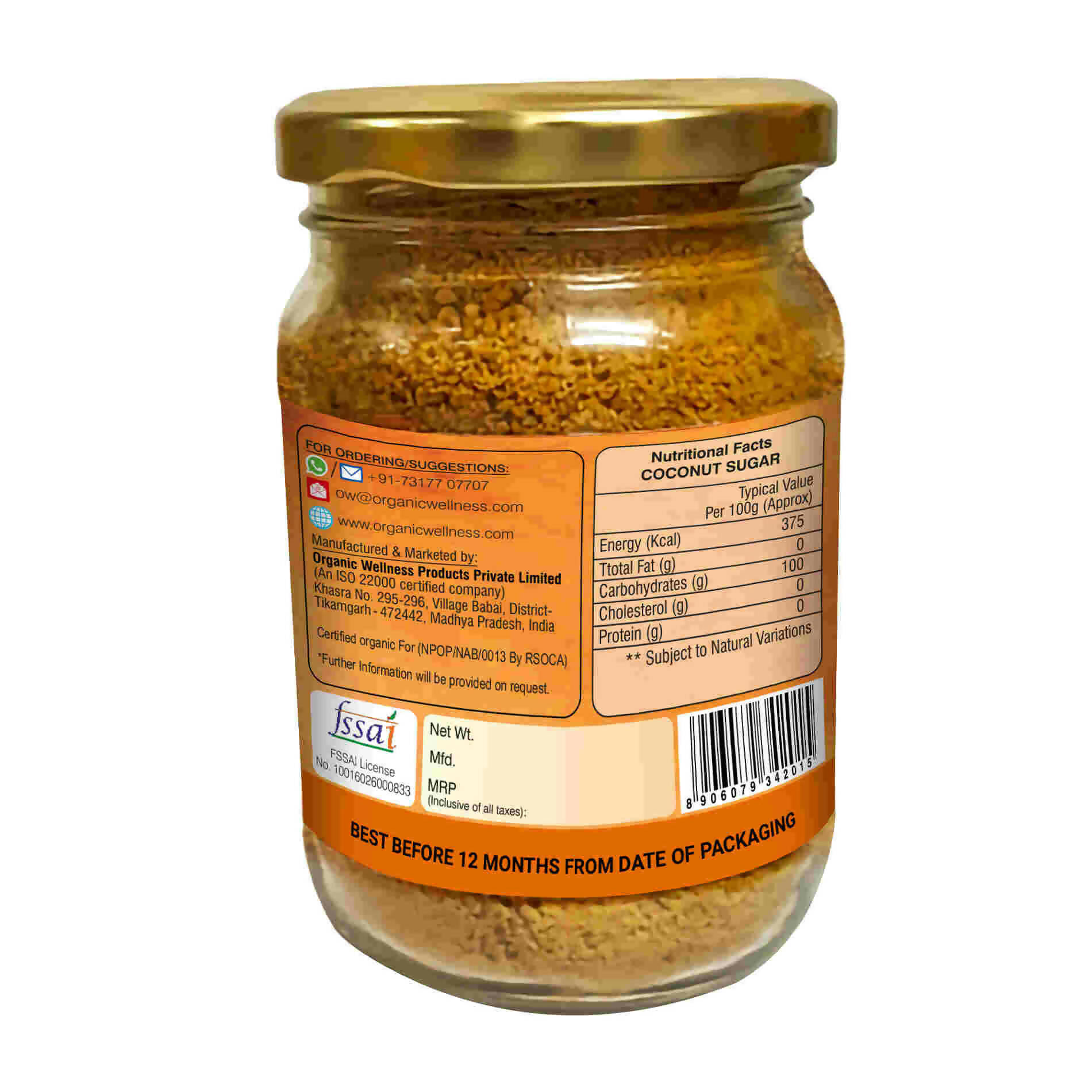 Organic Wellness Coconut Sugar - Swadesiicart