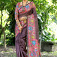 Vishnu Weaves Women's Coffee Cotton Silk Woven Saree with Blouse - Swadesiicart