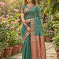 Shree Shyam Fashion Green Linen Cotton Saree