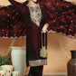 Jyoti Fashion Women's Maroon Velvet Cording with Resham Thread & Sequin Kurta with Trouser & Dupatta | Swadesiicart