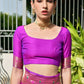 Vishnu Weaves Women's Purple Paithani Silk Zari Woven Saree with Blouse - Swadesiicart