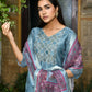 Vaasva Women's Chanderi Printed Suit Set With Pant And Printed Dupatta | Swadesiicart