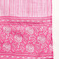Aavyora Women's Pink Floral Print Cotton A-Line Kurta with Striped Trouser & Dupatta