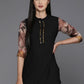Ahalyaa Women's Traditional wear Tunic - Black | Swadesiicart