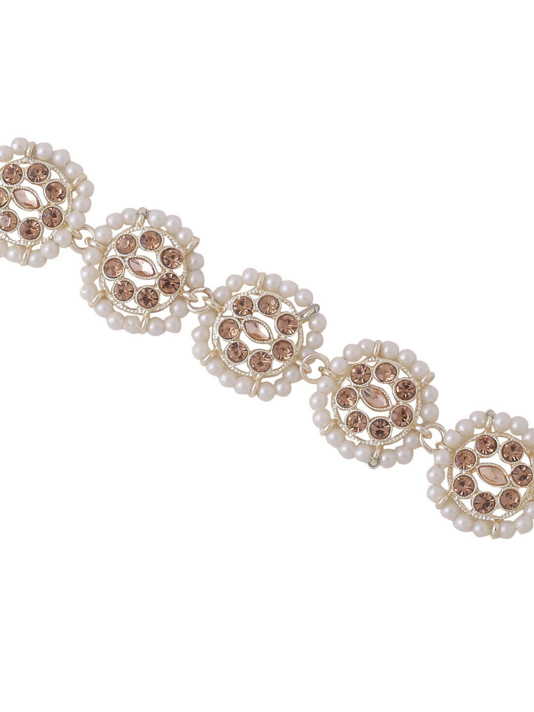 NVR Women's Gold-Polished Traditional Trending Matha Patti | Swadesiicart