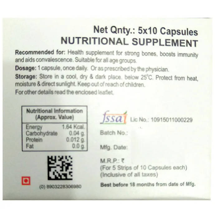 Bakson's Homeopathy Vitamin D Plus Capsules | Swadesiicart