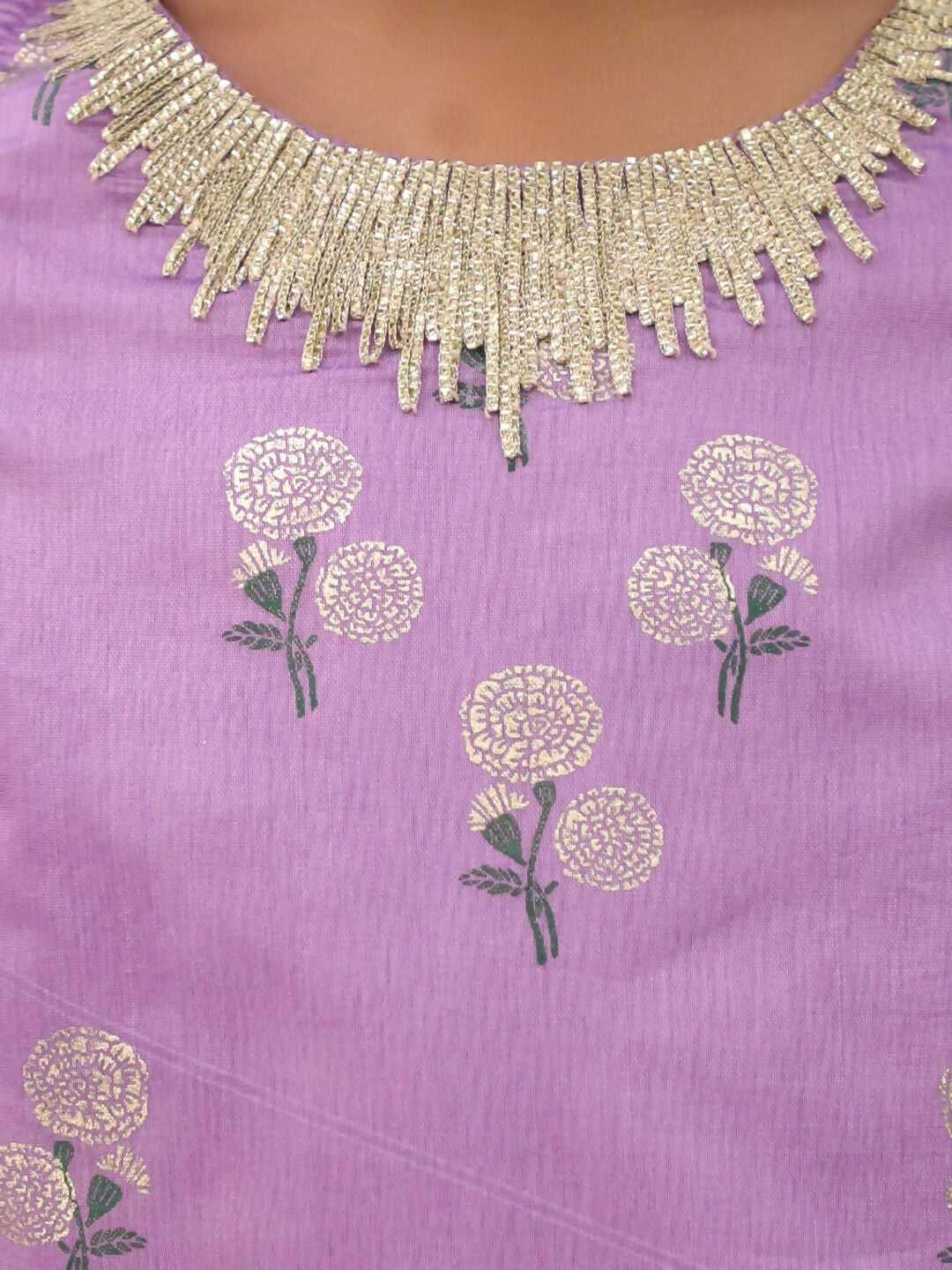 Lil Drama Mishti Purple Kurta and Sharara Set For Girls | Swadesiicart