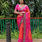 Lorenvalley Premium Pure Bandhej Tapeta Soft light weight silk saree with zari weaving Border - Multicolor - Swadesiicart