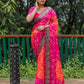 Lorenvalley Premium Pure Bandhej Tapeta Soft light weight silk saree with zari weaving Border - Multicolor - Swadesiicart
