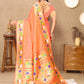 Lorenvalley Fashion Orange Soft Paithani Silk Woven Design Rich Zari Meenakari Weaving Saree - Swadesiicart