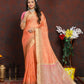 Lorenvalley Fashion Orange Soft Katan Silk Woven Design Zari Weaving Pallu Saree - Swadesiicart