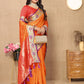 Lorenvalley Fashion Orange Soft Paithani Silk Woven Design Rich Meenakari Zari Weaving Pallu Saree - Swadesiicart