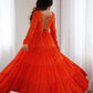 Lorenvalley Fashion Women Pure Soft Faux Georgette Leheriya Print Anarkali Gown - Swadesiicart