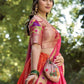 Lorenvalley Orange Jacquard Silk Paithani Weaving Zari Lehenga Choli with Dupatta | Swadesiicart