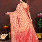 Lorenvalley Fashion Orange Organza Silk Woven Design with Rich Meenakari Weaving Pallu Saree - Swadesiicart