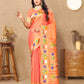 Lorenvalley Fashion Orange Soft Paithani Silk Woven Design Rich Zari Meenakari Weaving Saree - Swadesiicart