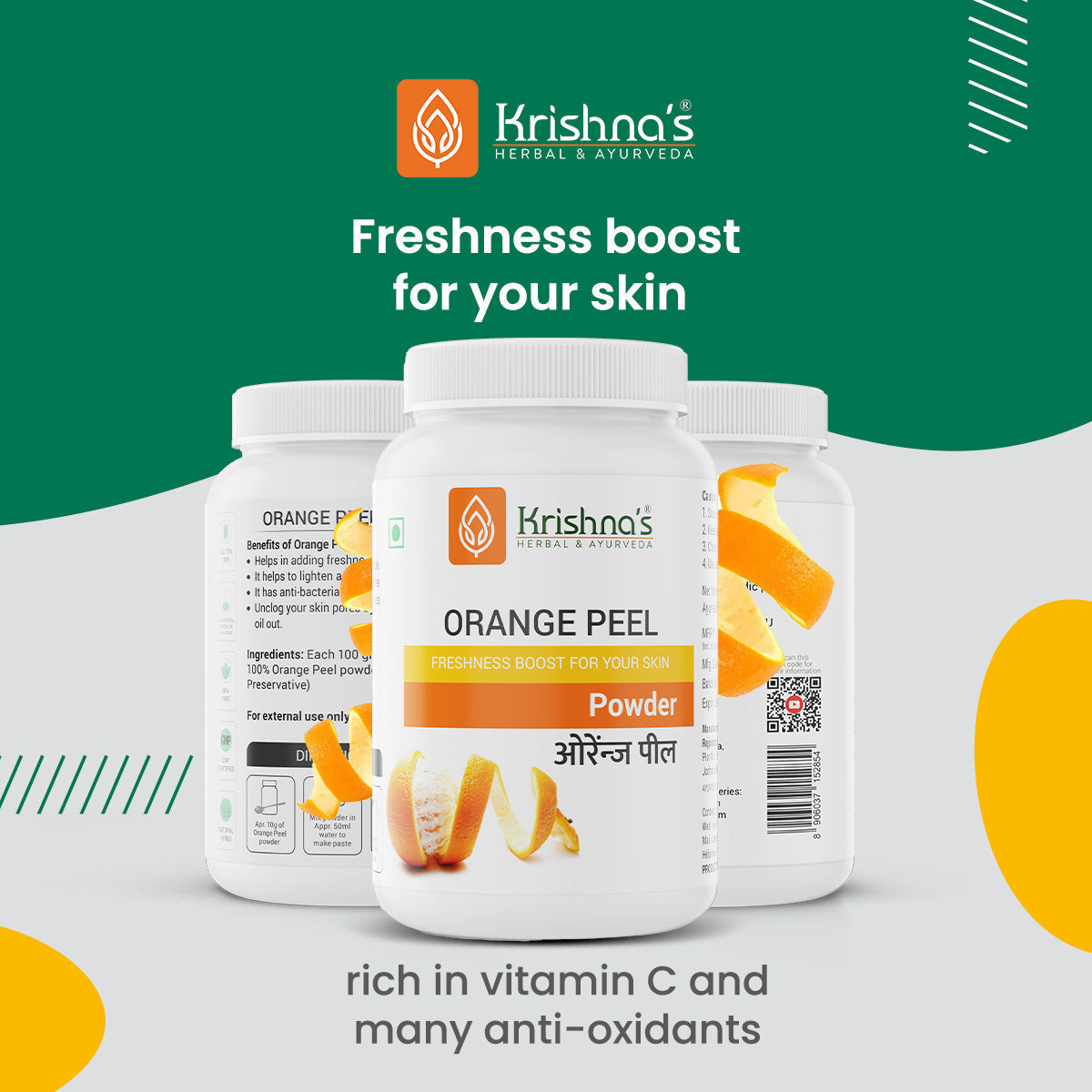 Krishna'S Herbal & Ayurveda Orange Peel Powder | Swadesiicart