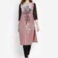 Ahalyaa Women Mauve Printed Straight Kurta | Swadesiicart