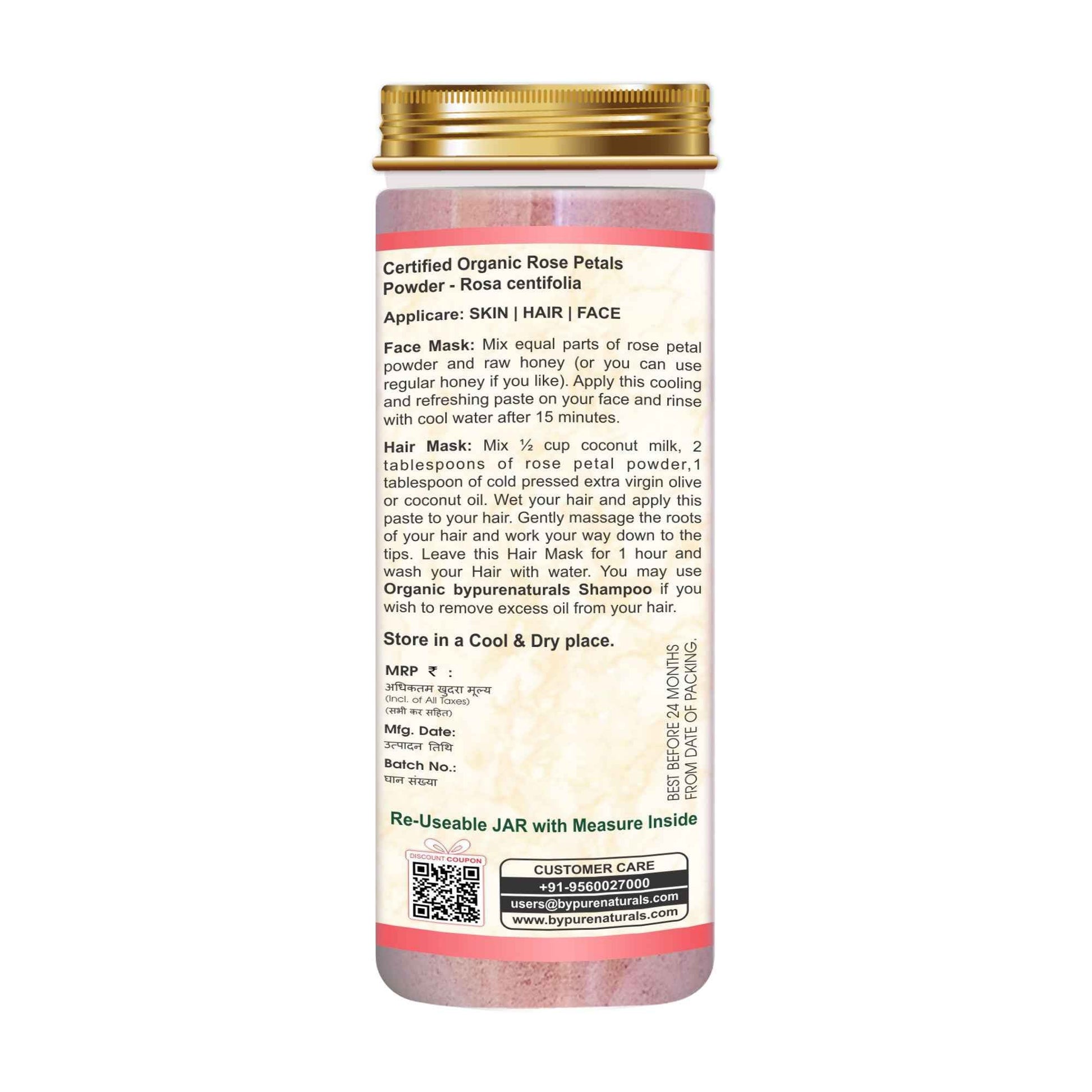 byPureNaturals Organic Rose Petals Powder