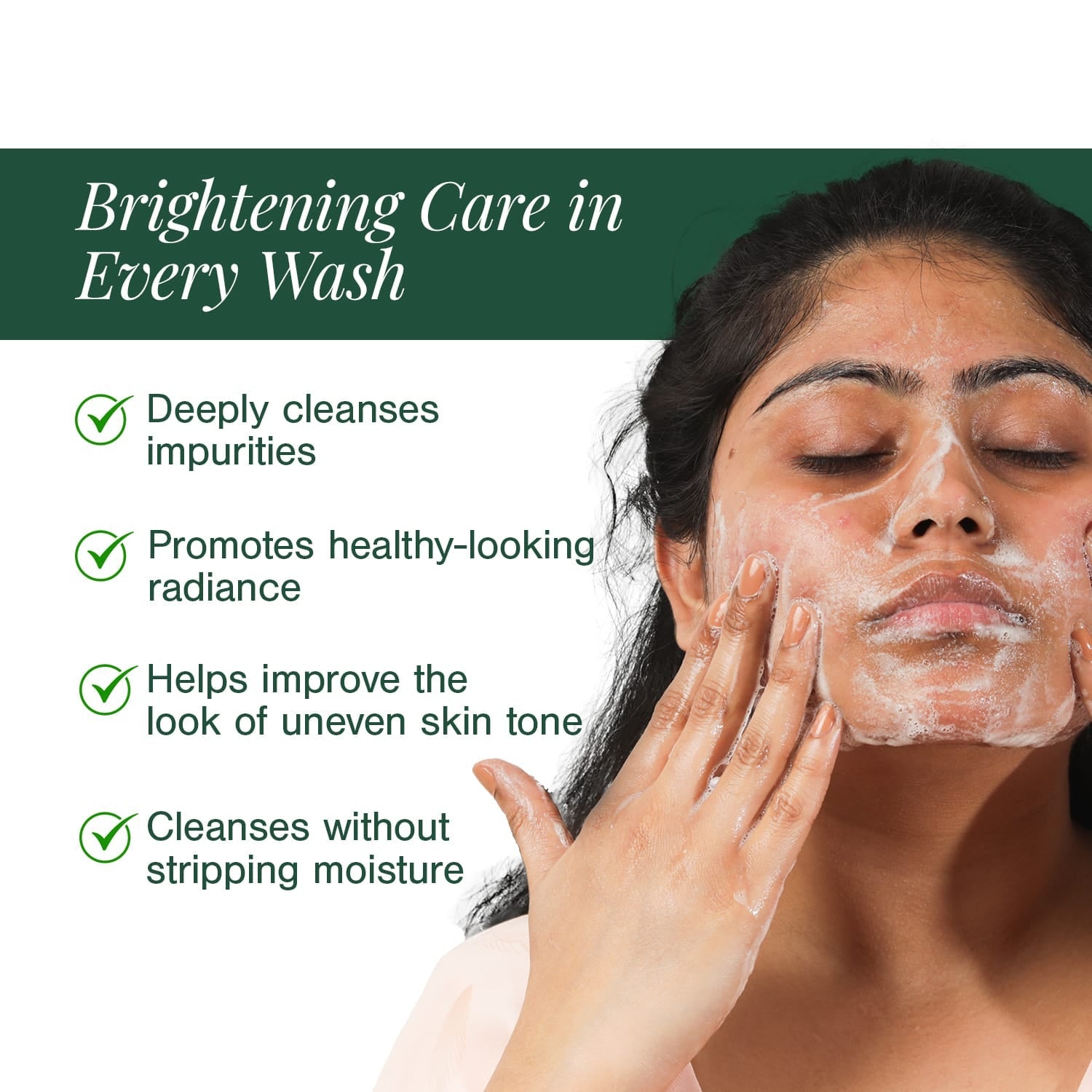 Organic Brightening Face Wash Fortified with Tamanu + Rosehip