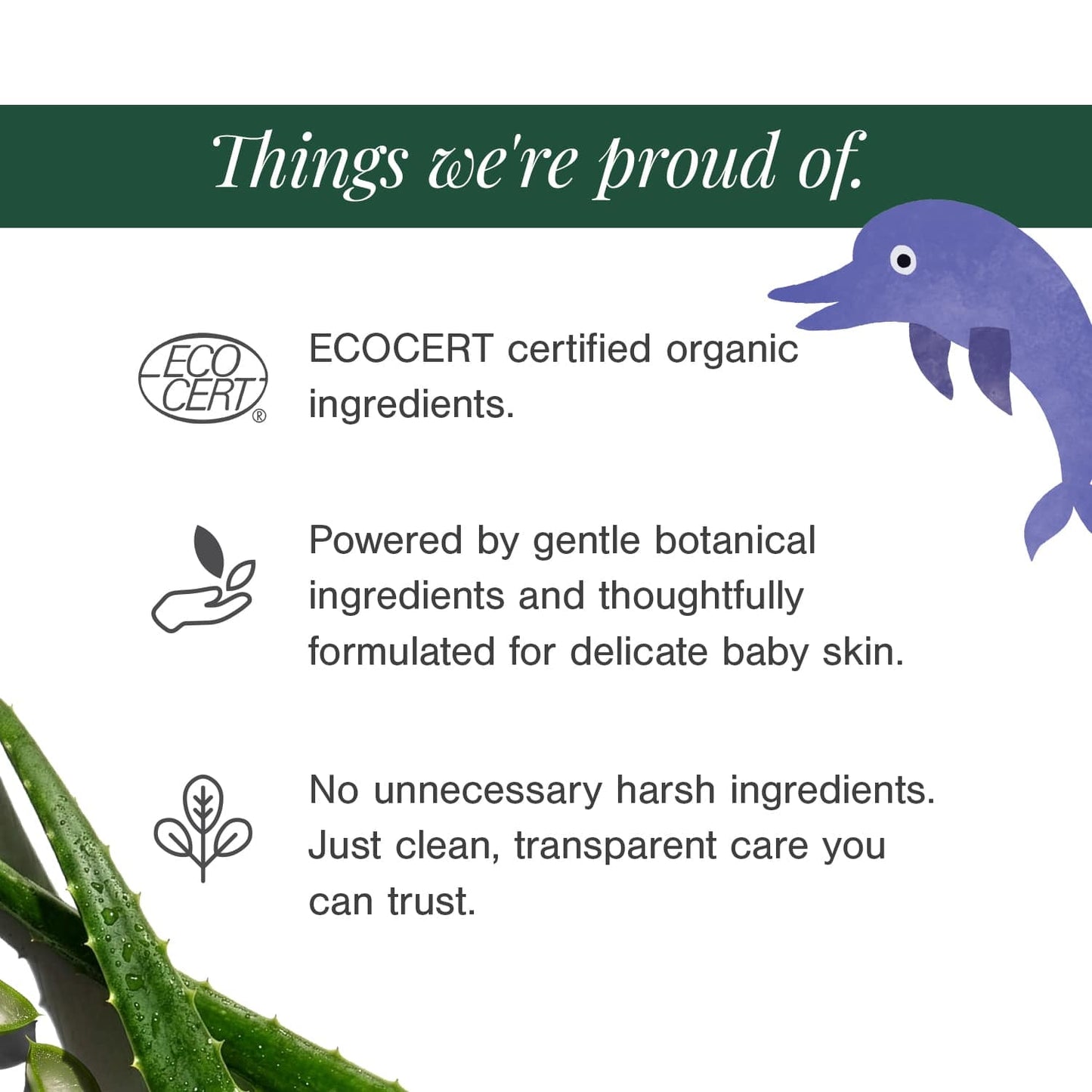 Organic Gentle Head-to-Toe Baby Wash Fortified with Aloe Vera