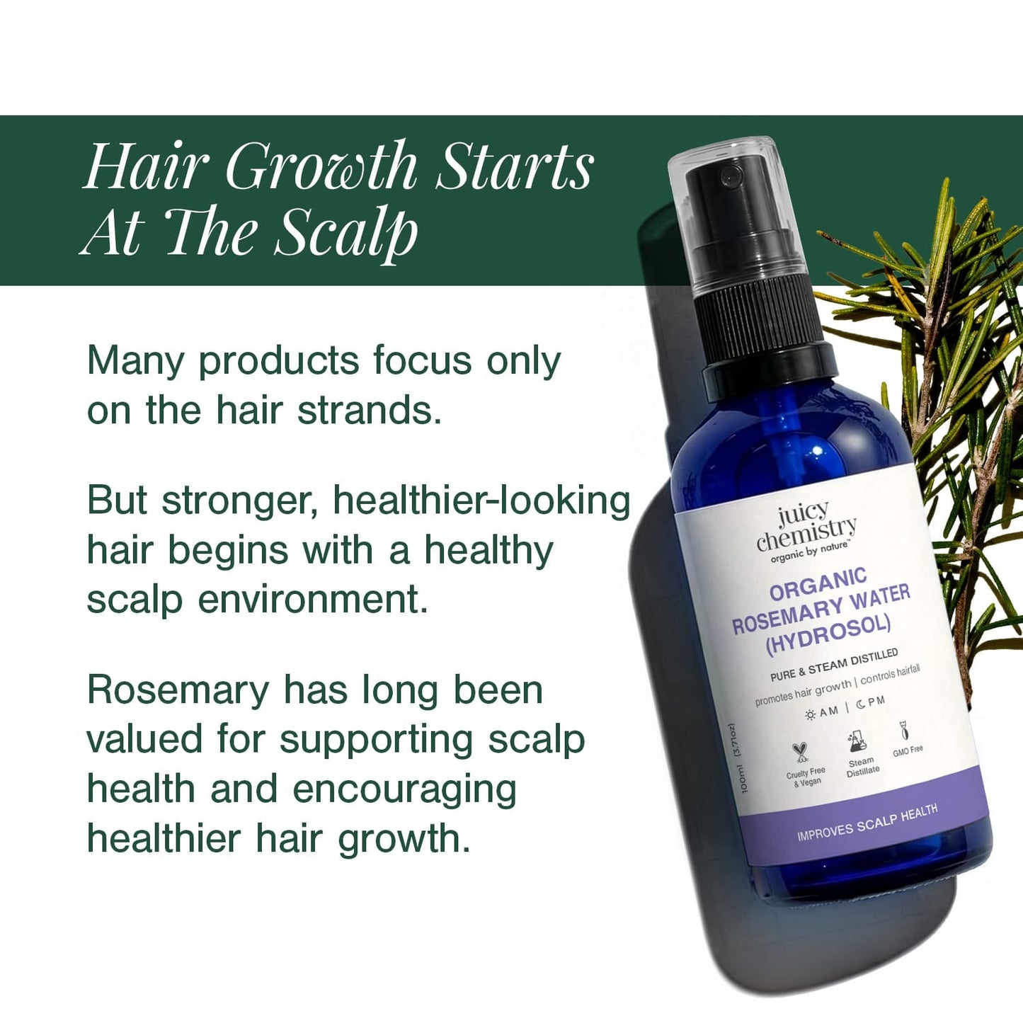 Organic Rosemary Water (Hydrosol)